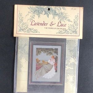 Lavender & Lace vintage cross stitch pattern